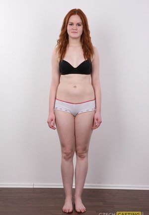 Natural redhead solo girl Cute releasing camel toe pussy from panties